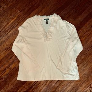 Ralph Lauren Ruffled Cotton Top